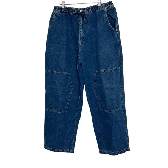 Vintage Gloria Vanderbilt baggie utility jeans with‎ elastic waist size 14 - Picture 2 of 6